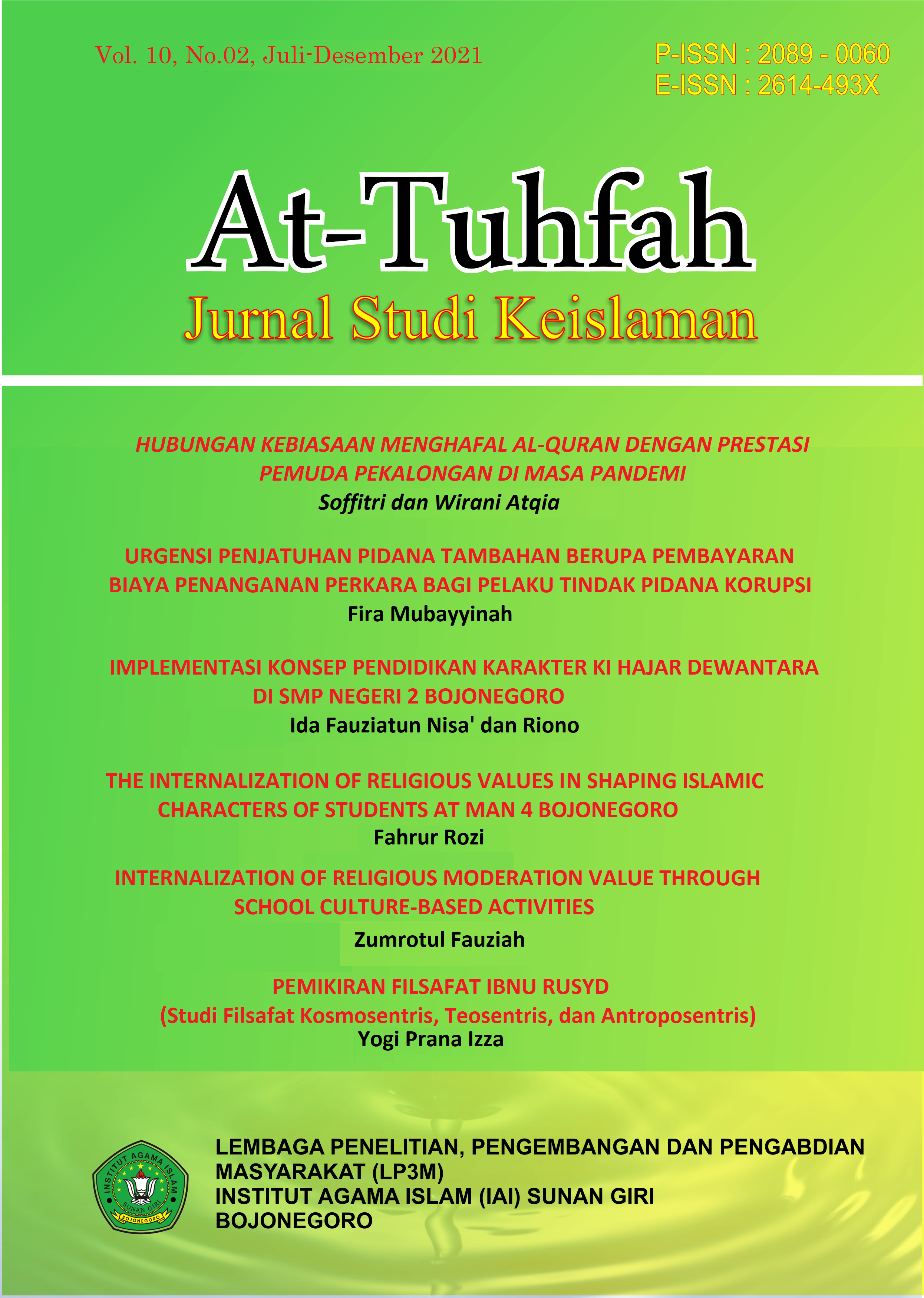 					View Vol. 10 No. 2 (2021): AT-TUHFAH : Jurnal Studi Keislaman
				