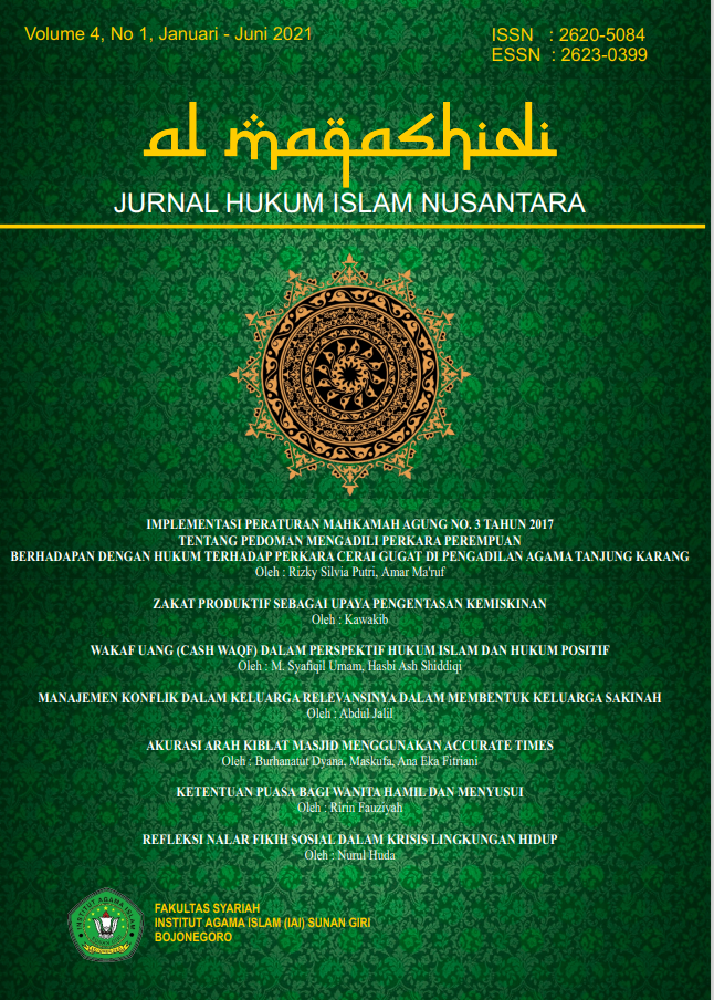					View Vol. 4 No. 1 (2021): Al Maqashidi : Jurnal Hukum Islam Nusantara
				